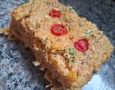 Torta integral de legumes com frango Torta integral de legumes com frango