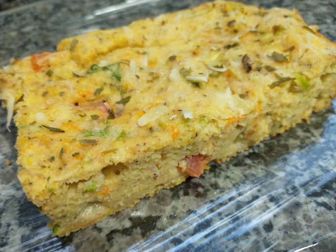 Torta de legumes e frango (sem gluten)